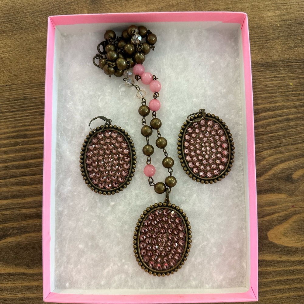 Pink panache pink jewelry set